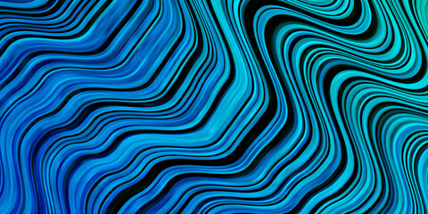 Naklejka premium Dark BLUE vector pattern with wry lines.