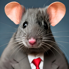 Rat Wearing a Business Suit Generative AI