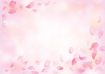 水彩 桜フレームデザイン