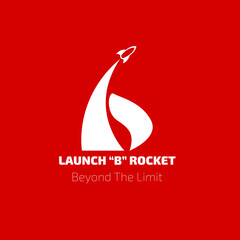 Fototapeta premium Launch B Rocket Logo