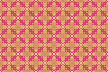 Abstract seamless pattern, seamless wallpaper, seamless background designed for use for interior,wallpaper,fabric,curtain,carpet,clothing,Batik,satin,background , illustration, Embroidery style.