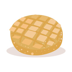 melon bun Maronpan with a crispy crust on the outside is a popular