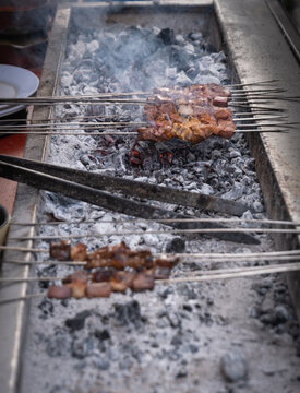 Liver kebab, one of Adana's special tastes.  street flavors.