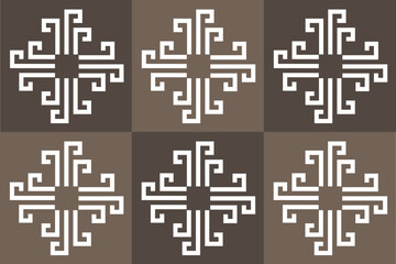 Set of stencil geometric pattern.
