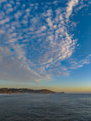 Sunrise over the ocean with rocks