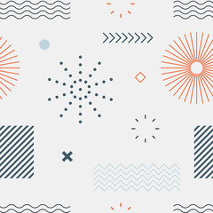 Obraz premium Vintage retro geometric old fashioned abstract seamless background 