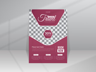 Travel and Tour sale Flyer template with photo for agency