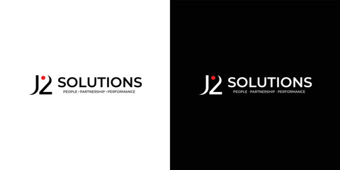 unique and modern J2 letter logo design