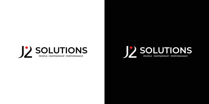 unique and modern J2 letter logo design