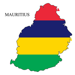 Obraz premium Mauritius map vector illustration. Global economy. Famous country. Eastern Africa. Africa.