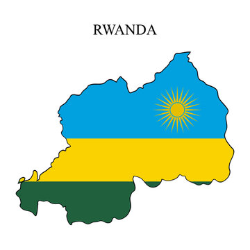 Rwanda map vector illustration. Global economy. Famous country. Eastern Africa. Africa.