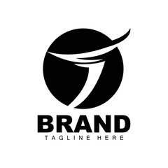 Letter T Logo, Letter Alphabet Design, Vector Logotype, Initial T Product Brand