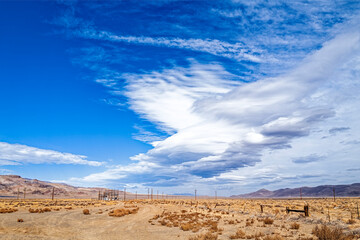 An electrical substation in the desert near Wadsworth, Nevada, USA