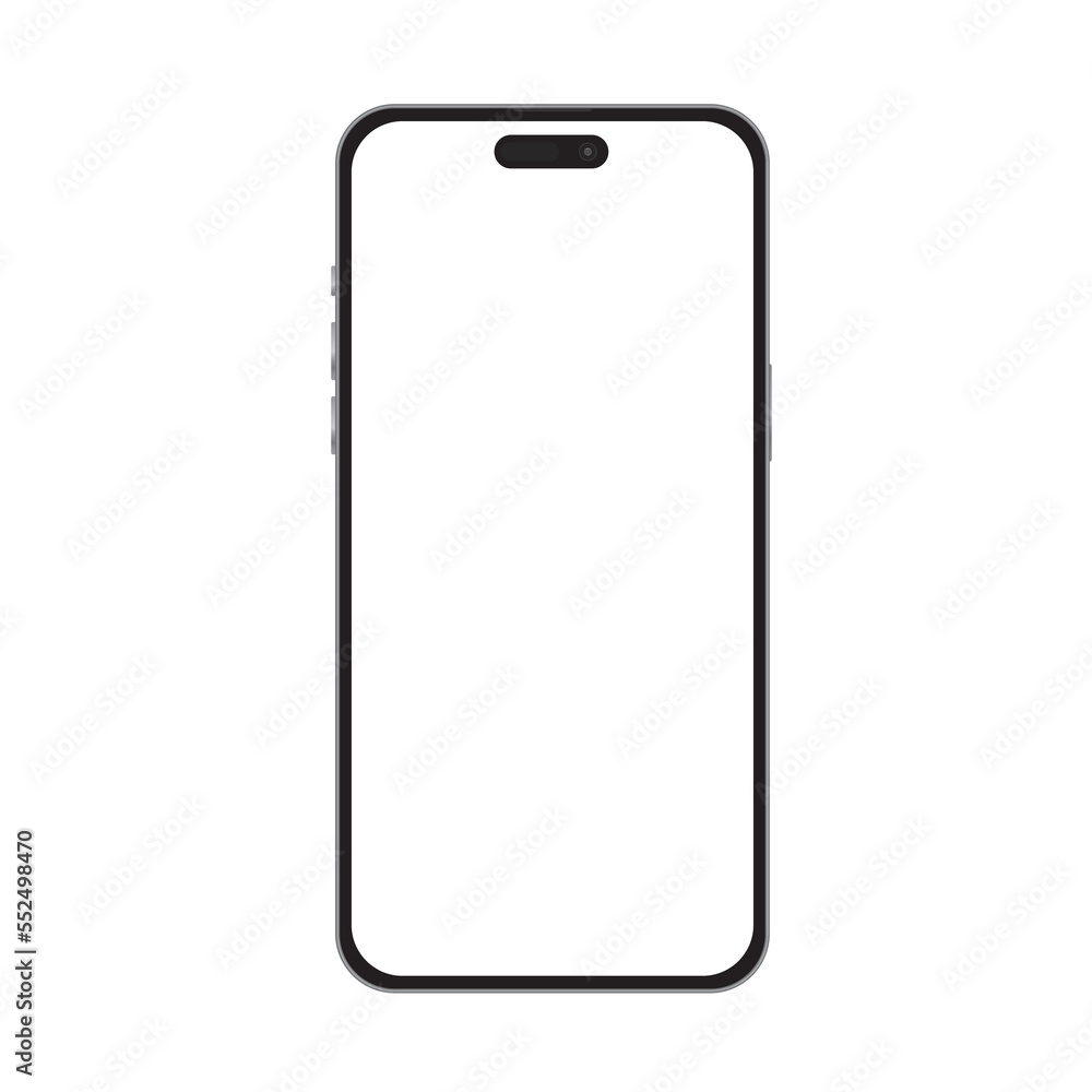 Wall mural mockup smart phone 14 generation vector and screen png transparent and isolated for design graphic b