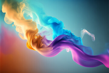 Obraz premium Colourful Smoke Floating in Air