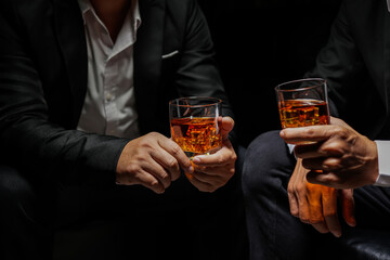 whiskey, for a friendly party in a bar or a restaurant.