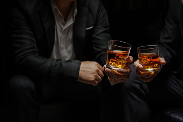 whiskey, for a friendly party in a bar or a restaurant.