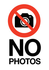 no photography sign, vector illustration