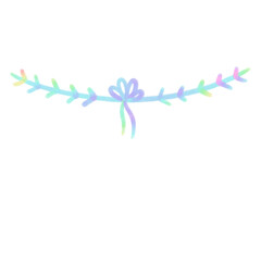 Rainbow line Christmas decoration, signs and symbols, Hand drawn in doodle style.