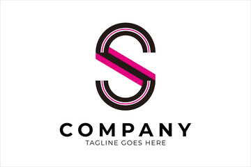 Fototapeta premium Letter S RETRO logo design inspiration