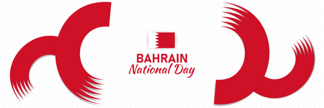 abstract white background with Bahrian flag to celebrate national day - Powered by Adobe