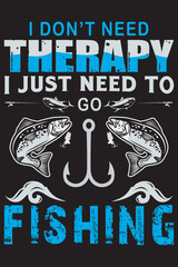 Fishing typography vector t-shirt design,