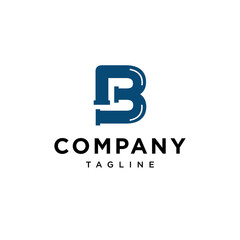 
B Letter Pipe Plumbing HVAC Vector logo icon vector Template.eps