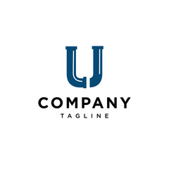 U Letter Pipe Plumbing HVAC Vector logo icon vector Template.eps