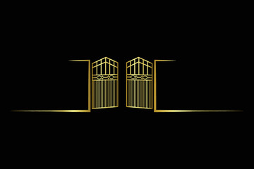 Awesome Gate Icon Logo Design Template