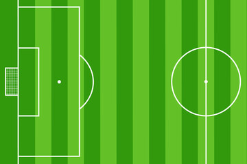 vector graphic illustration of football pitch - soccer field top view no people for website background, graphic element, brochure, leaflet, card, sports day © capplebkk