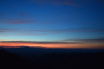 Obraz premium sunset in the mountains-002