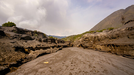 Mount Bromo volcano (Gunung Bromo)in Bromo Tengger Semeru National Park, East Java, Indonesia.