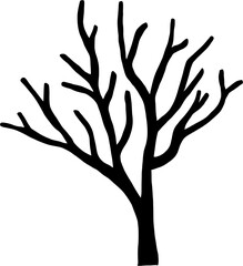 simplicity dead tree freehand drawing.
