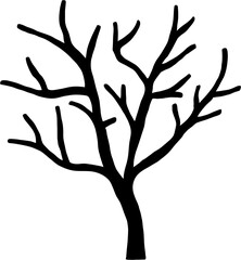simplicity dead tree freehand drawing.