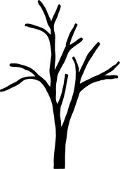 simplicity dead tree freehand drawing.
