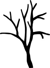 Fototapeta premium simplicity dead tree freehand drawing.