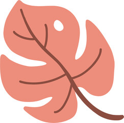 monstera leaf freehand drawing.