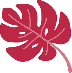 monstera leaf freehand drawing. © tanarch