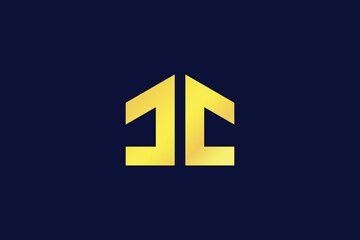 Letter JC Arrow Logo Design Template