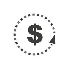 dollar sign icon with arrow