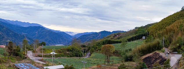 High angle view of country side landscape in Miaoli County