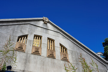 Sunny exterior view of the Huashan 1914 Creative Park