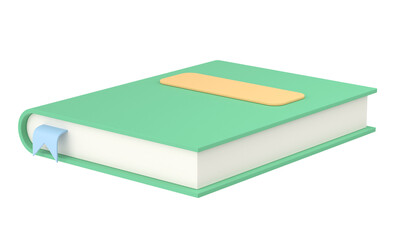 3D book. 3D illustration.