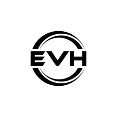 EVH letter logo design with white background in illustrator, vector logo modern alphabet font overlap style. calligraphy designs for logo, Poster, Invitation, etc.