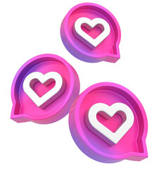 3D like icon. 3D illustration.