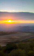 sunset in the mountains