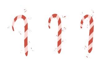 New Year's lollipops. Sweets sugar cane.