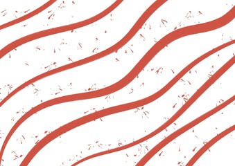 Watercolor wavy lines. Christmas theme, wrapping paper.