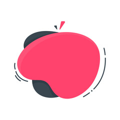 Liquid text box. Quote speech bubble. flowing liquid shape