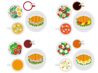 クロワッサンサンド食P